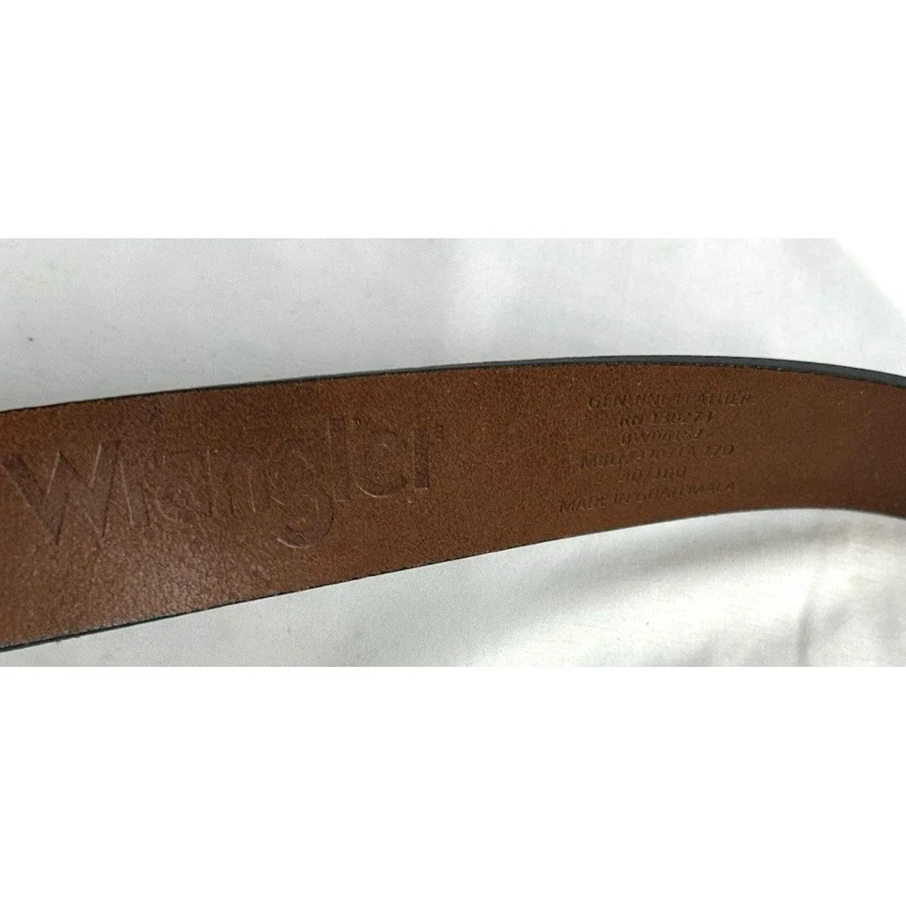 Wrangler embossed leather